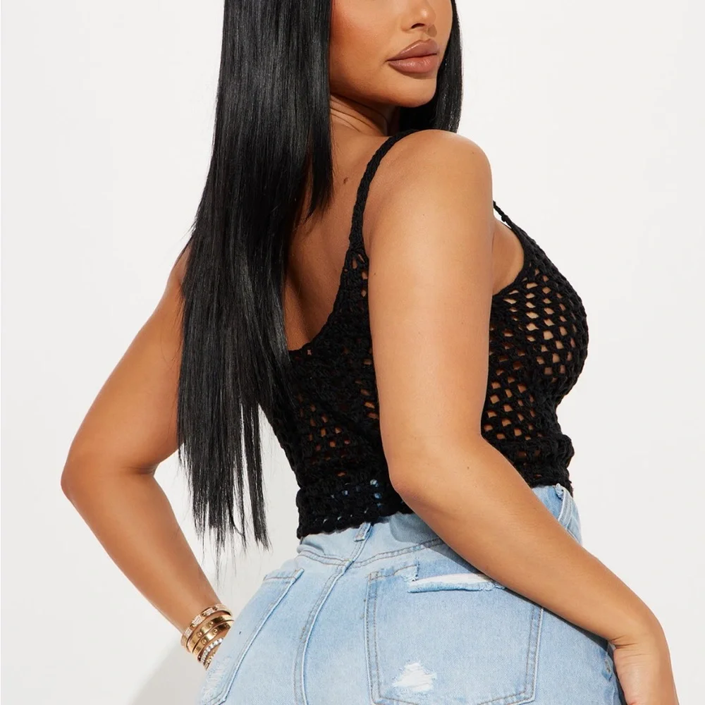 Tillie Crochet Top - Black